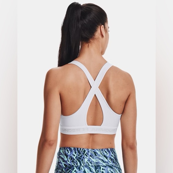 NWY Women's Armour Mid Crossback Sports Bra - Picture 2 of 4